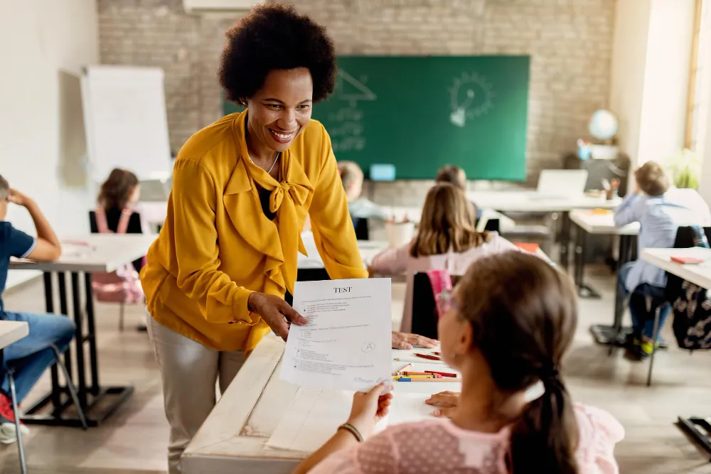 Joyful Interaction Between Teacher and Student