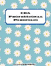 CDA Portfolio Binder Cover Sheet and Tabs Template (Floral) All Ages