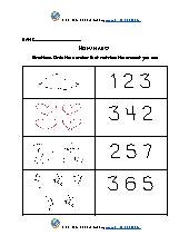 Circle the number that matches